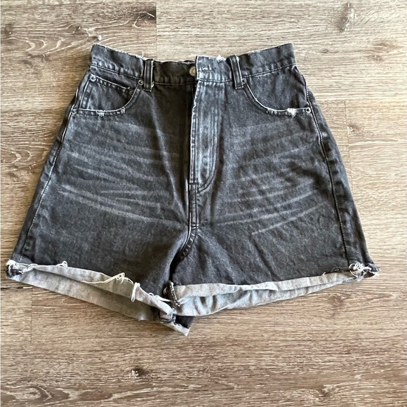 Moussy Charcoal Jean Shorts - Picture 1 of 7